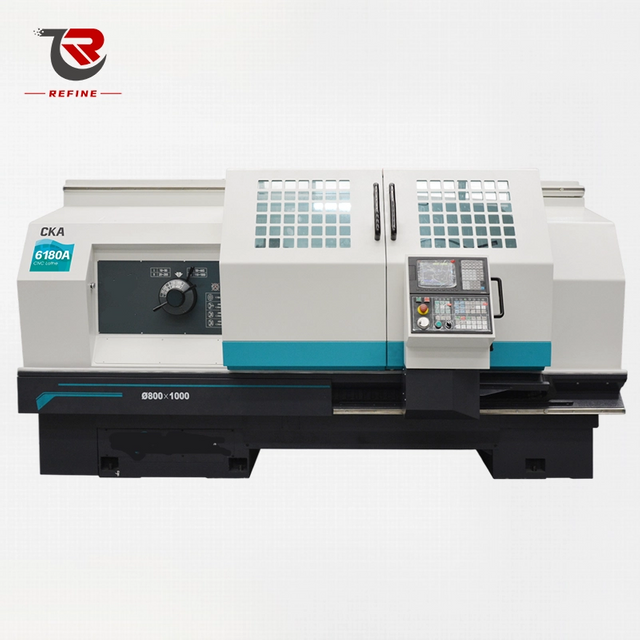 Máquina de torno CNC de cama plana horizontal de alta precisión CKA6180